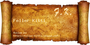 Feller Kitti névjegykártya